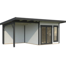 Gartenhaus mit überdachter Veranda und Doppeltür