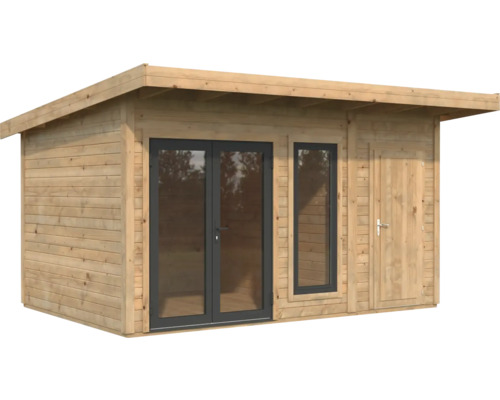 Holzgartenhaus mit Doppeltür und Fenster