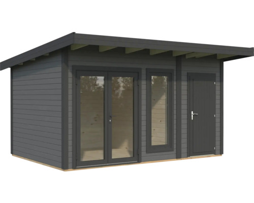 Gartenhaus aus Holz mit Doppeltür und Einzeltür