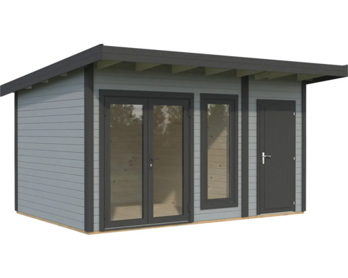 Gartenhaus mit Doppeltür, Fenster und Seitentür