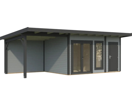 Holzgartenhaus mit Doppeltür und Seiteneingang