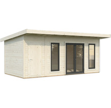 Gartenhaus aus Holz mit Tür und Fenstern