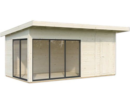 Holz Gartenhaus mit Schiebetür und einer Tür