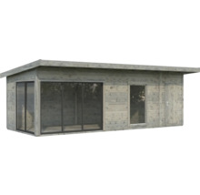 Holzgartenhaus mit Fenster und Tür