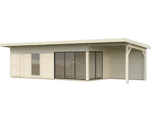 Holzgartenhaus mit Schiebetüren