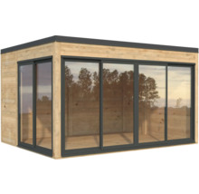 Holzgartenhaus mit Schiebetüren