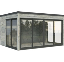 Gartenhaus mit Glasschiebetüren
