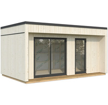 Gartenhaus aus Holz mit Schiebetür und Fenster