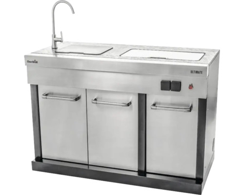 Char-Broil Ultimate Outdoor-Küche mit Spüle und drei Schränken