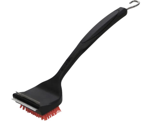 Grillbürste mit Schaber und Borsten zur Reinigung von Grillrosten