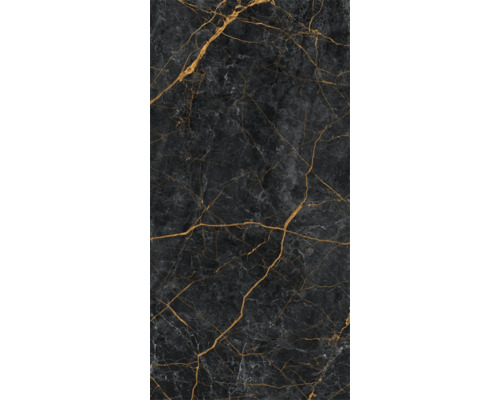 Fliesenmuster in dunklem Marmor mit goldenen Adern