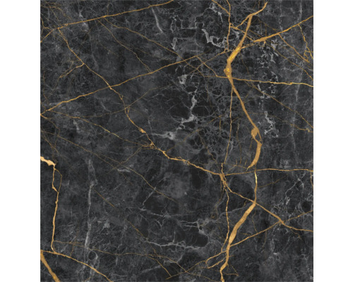 Fliese in Marmoroptik mit goldfarbenen Akzenten