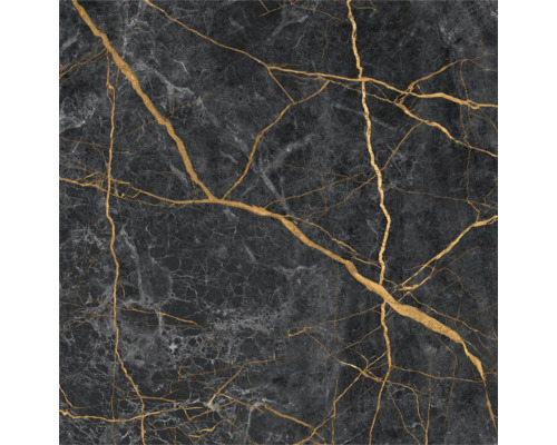 Fliese mit Marmoroptik und goldfarbenen Adern