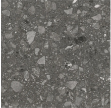 Nahaufnahme einer grauen Terrazzo-Fliese.