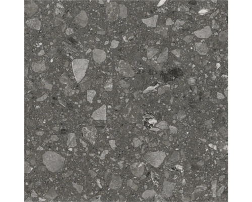 Nahaufnahme einer grauen Terrazzo-Fliese.