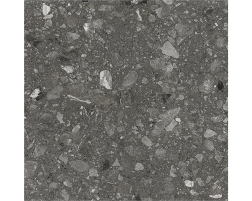 Fliesenmuster in dunklem Grauton mit Steindekor