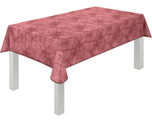 Tisch mit roter Tischdecke