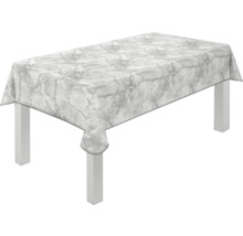 Tisch mit Tischdecke in Marmoroptik