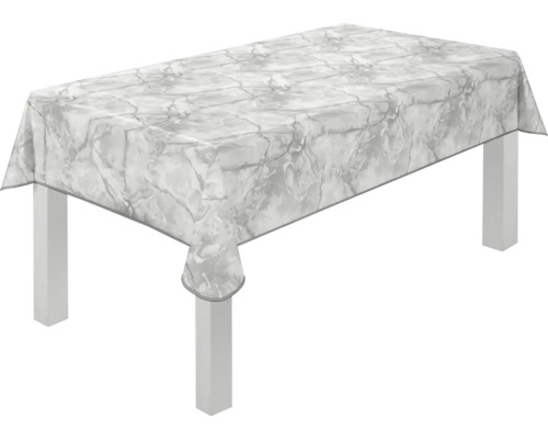 Tisch mit Tischdecke in Marmoroptik