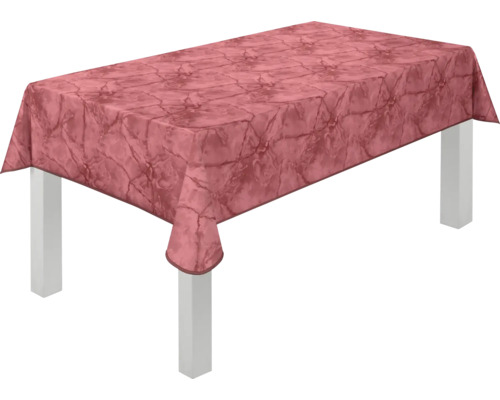 Tisch mit roter Tischdecke