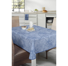 Tisch mit abwaschbarer Tischdecke im Marmor Design in einer Küche