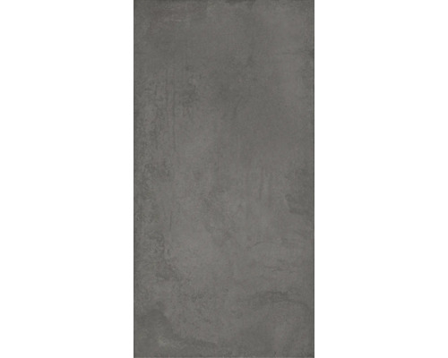 Graue Feinsteinzeugfliese in Betonoptik für Wand und Boden mit matter Oberfläche.