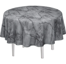 Runder Tisch mit Marmor-Tischdecke