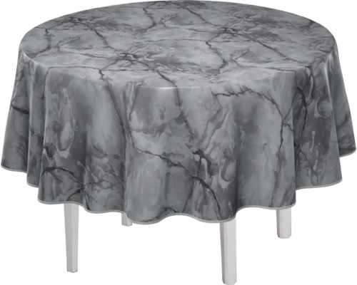 Runder Tisch mit Marmor-Tischdecke