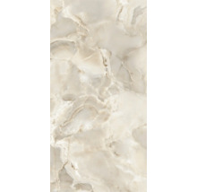 Bodenfliese oder Wandfliese in Marmor-Optik, beige und cremefarben, Onyx-Struktur.