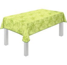 Tisch mit grüner Tischdecke