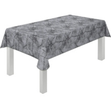 Tisch mit grauer Tischdecke im Marmor Design