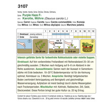 Anleitung zum Anbau von Purple Haze F1 Karotten mit Informationen zu Direktsaat, Ernte und Mischkultur