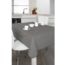 Graue Tischdecke auf einem Tisch in einer hellen Küche