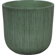 Blumentopf aus Keramik mit gerillter Oberfläche
