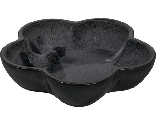 Blumenförmige Vogeltränke mit Vogelpaar-Dekoration