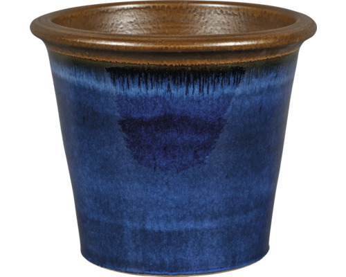 Blauer Blumentopf aus Keramik