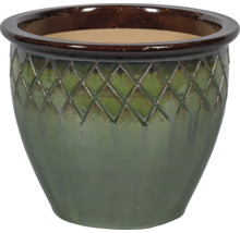 Keramik Pflanztopf mit Rautenmuster