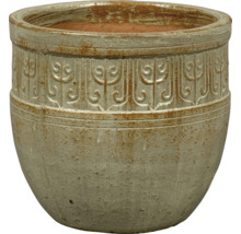 Pflanzgefäß aus Keramik mit Ornamenten