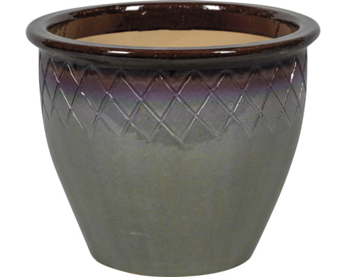 Keramik Pflanzgefäß mit Rautenmuster