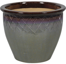 Blumentopf aus Keramik mit Rautenmuster
