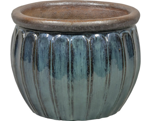 Blumentopf aus Keramik mit gerippter Oberfläche