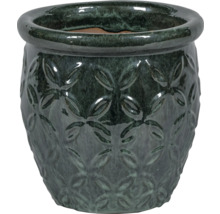 Blumentopf aus Keramik mit floralem Muster