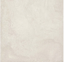 Quadratische Feinsteinzeugfliese in hellbeige Natursteinoptik mit matter Oberfläche.