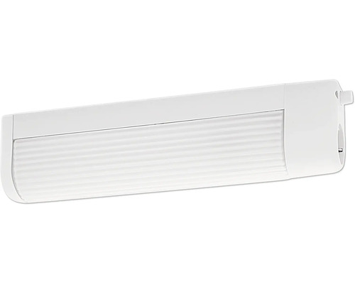 Spiegelleuchte Bari 1 weiß 2-flammig mit Schalter und Steckdose Weiße LED-Unterbauleuchte mit Anschlussdose