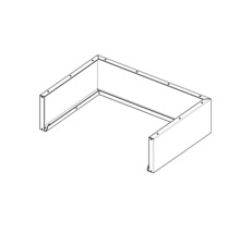Technische Zeichnung einer Küchenunterkonstruktion