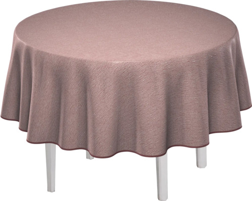 Runder Tisch mit Tischdecke