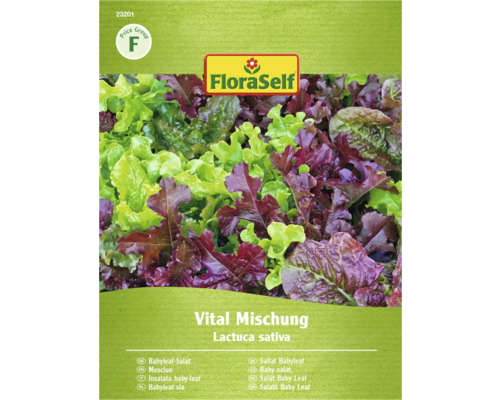 FloraSelf Vital Mischung Baby Leaf Salat Samen Packung