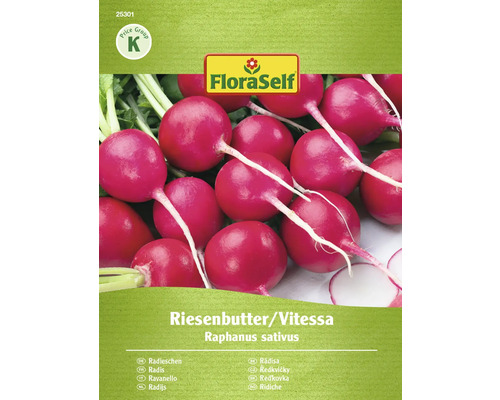 FloraSelf Riesengrosse Butter Radieschen Samenpackung