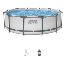Bestway Steel Pro Max Frame Pool Set mit Leiter und Filterpumpe