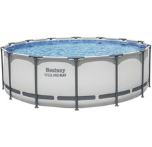 Rundes Bestway Stahlrahmen Schwimmbecken mit Wasser